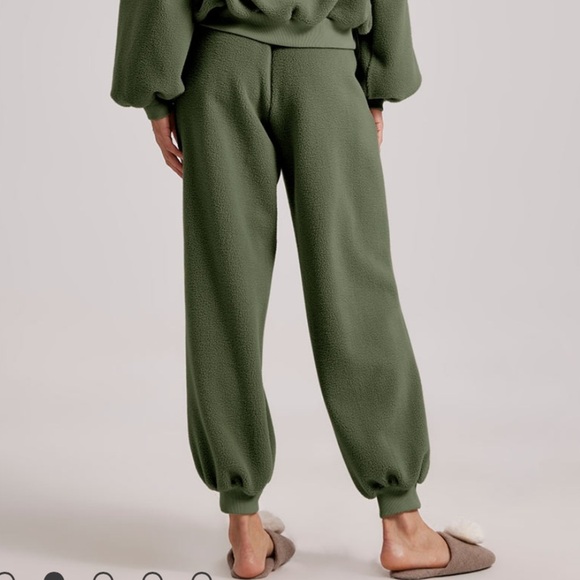 NAP Fuzzy Bear Joggers Dark Sage - Picture 3 of 13